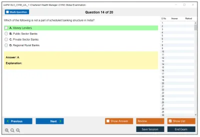 AAFM GLO_CWM_LVL_1 Chartered Wealth Manager (CWM) Global Examination Practice test exam simulator test engine exam Prep practice test questions answers Image 14