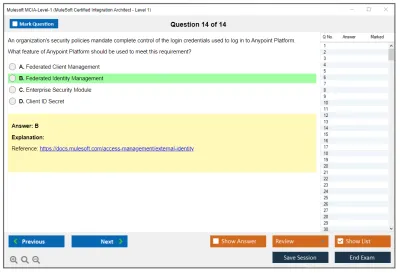 Mulesoft MCIA-Level-1 MuleSoft Certified Integration Architect - Level 1 Practice test exam simulator test engine exam Prep practice test questions answers Image 14