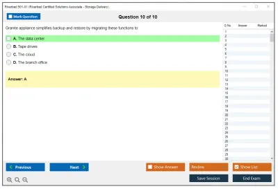 Riverbed 501-01 Riverbed Certified Solutions Associate – Storage Delivery Practice test exam simulator test engine exam Prep practice test questions answers Image 10
