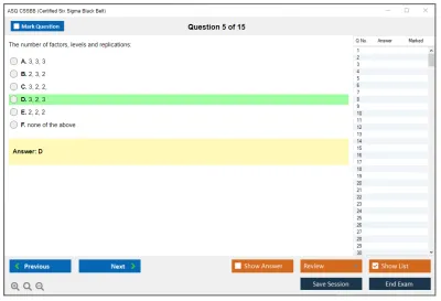 ASQ CSSBB Certified Six Sigma Black Belt Practice test exam simulator test engine exam Prep practice test questions answers Image 5