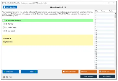 SAP C_CPE_13 SAP Certified Development AssociateSAP Extension Suite Practice test exam simulator test engine exam Prep practice test questions answers Image 8