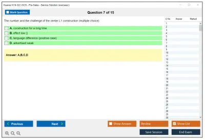 Huawei H19-322 HCS - Pre-Sales - Service Solution (overseas) Practice test exam simulator test engine exam Prep practice test questions answers Image 7