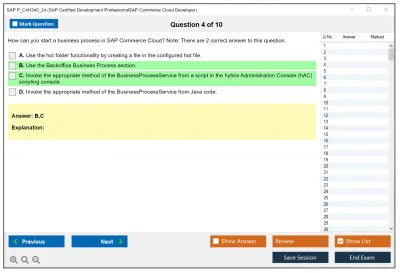 SAP P_C4H340_24 SAP Certified Development ProfessionalSAP Commerce Cloud Developer Practice test exam simulator test engine exam Prep practice test questions answers Image 4