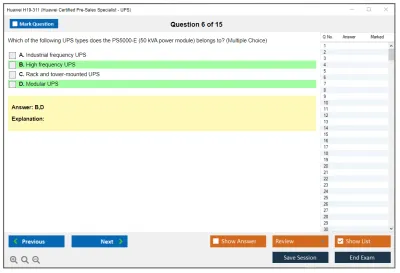Huawei H19-311 Huawei Certified Pre-sales Associate- Data Center Facility Practice test exam simulator test engine exam Prep practice test questions answers Image 6