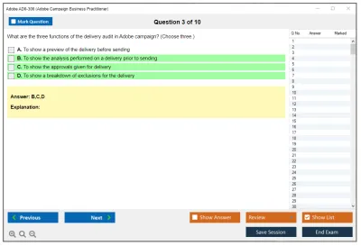 Adobe AD0-300 Adobe Campaign Business Practitioner Practice test exam simulator test engine exam Prep practice test questions answers Image 3