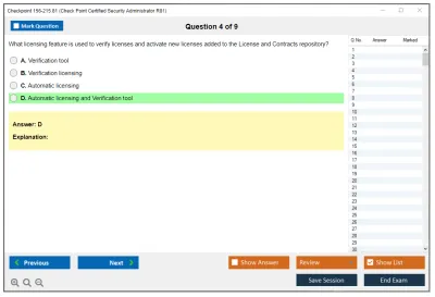 Checkpoint 156-215.81 Check Point Certified Security Administrator R81.20 Practice test exam simulator test engine exam Prep practice test questions answers Image 4