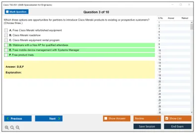 Cisco 700-501 SMB Specialization for Engineers Practice test exam simulator test engine exam Prep practice test questions answers Image 3