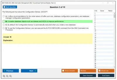 IBM P2090-054 IBM Information Management DB2 10 pureScale Technical Mastery Test v3 Practice test exam simulator test engine exam Prep practice test questions answers Image 3