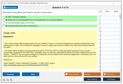 Avaya 71300X Avaya Aura Communication Applications Integration Exam Practice test exam simulator test engine exam Prep practice test questions answers Image 5