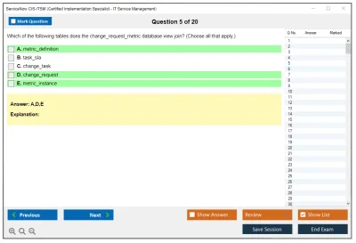 ServiceNow CIS-ITSM Certified Implementation Specialist - IT Service Management Practice test exam simulator test engine exam Prep practice test questions answers Image 5