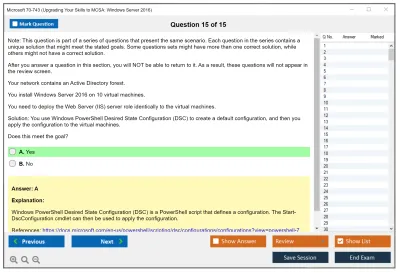 Microsoft 70-743 Upgrading Your Skills to MCSA: Windows Server 2016 Practice test exam simulator test engine exam Prep practice test questions answers Image 15