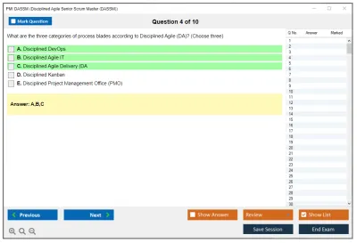 PMI DASSM Disciplined Agile Senior Scrum Master (DASSM) Exam Practice test exam simulator test engine exam Prep practice test questions answers Image 4