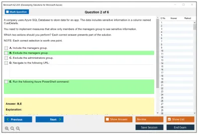 Microsoft AZ-203 Developing Solutions for Microsoft Azure Practice test exam simulator test engine exam Prep practice test questions answers Image 2
