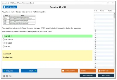 Microsoft AZ-104 Microsoft Azure Administrator Practice test exam simulator test engine exam Prep practice test questions answers Image 17