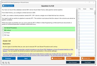 Microsoft DP-203 Data Engineering on Microsoft Azure Practice test exam simulator test engine exam Prep practice test questions answers Image 6