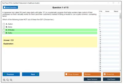 Test Prep CPHQ Certified Professional in Healthcare Quality Examination Practice test exam simulator test engine exam Prep practice test questions answers Image 1