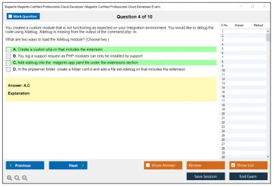 Magento Magento-Certified-Professional-Cloud-Developer Magento Certified Professional Cloud Developer Exam Practice test exam simulator test engine exam Prep practice test questions answers Image 4