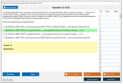 Salesforce PDII Salesforce Certified Platform Developer II Practice test exam simulator test engine exam Prep practice test questions answers Image 12
