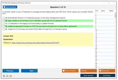 HP HPE0-S54 Designing HPE Server Solutions Practice test exam simulator test engine exam Prep practice test questions answers Image 3