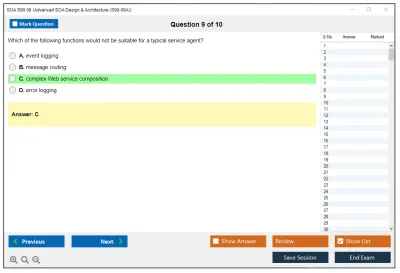 SOA S90.08 Advanced SOA Design & Architecture Practice test exam simulator test engine exam Prep practice test questions answers Image 9
