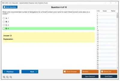 EMC DES-1423 Specialist - Implementation Engineer, Isilon Solutions Exam Practice test exam simulator test engine exam Prep practice test questions answers Image 4