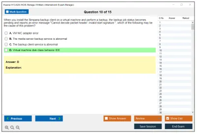 Huawei H13-629 HCIE-Storage (Written) Practice test exam simulator test engine exam Prep practice test questions answers Image 10