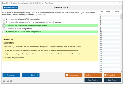 Cisco 350-601 Implementing Cisco Data Center Core Technologies (350-601 DCCOR) Practice test exam simulator test engine exam Prep practice test questions answers Image 3