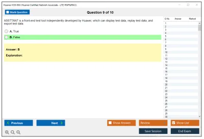 Huawei H35-560 HCIA-LTE-RNP&RNO V1.0 Practice test exam simulator test engine exam Prep practice test questions answers Image 9