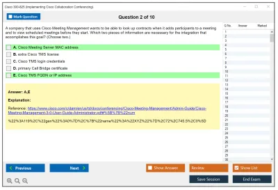 Cisco 300-825 Implementing Cisco Collaboration Conferencing (CLCNF) Practice test exam simulator test engine exam Prep practice test questions answers Image 2