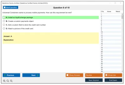 Salesforce Heroku-Architect Salesforce Certified Heroku Architect Practice test exam simulator test engine exam Prep practice test questions answers Image 8