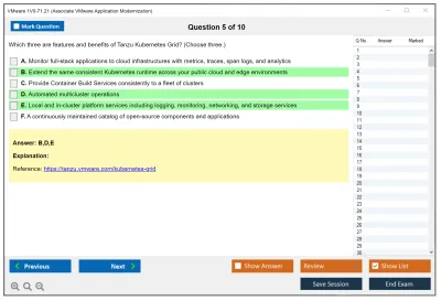 VMware 1V0-71.21 Associate VMware Application Modernization Practice test exam simulator test engine exam Prep practice test questions answers Image 5