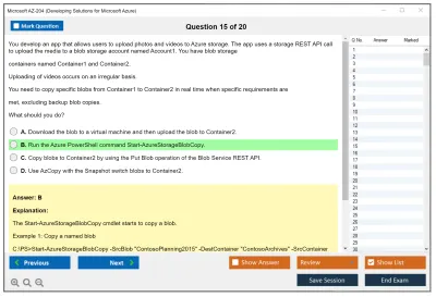 Microsoft AZ-204 Developing Solutions for Microsoft Azure Practice test exam simulator test engine exam Prep practice test questions answers Image 15