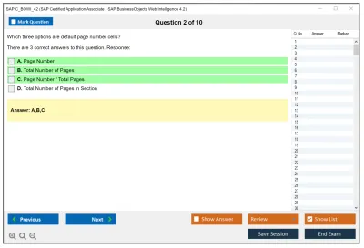 SAP C_BOWI_42 SAP Certified Application Associate - SAP BusinessObjects Web Intelligence 4.2 Practice test exam simulator test engine exam Prep practice test questions answers Image 2