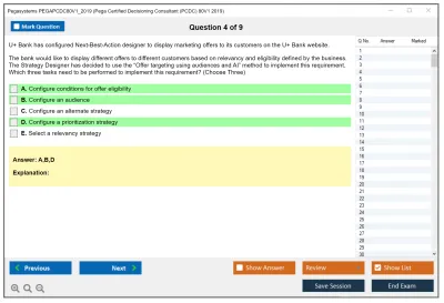 Pegasystems PEGAPCDC80V1_2019 Pega Certified Decisioning Consultant (PCDC) 80V1 2019 Practice test exam simulator test engine exam Prep practice test questions answers Image 4