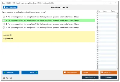 Cisco 300-209 CCNP Security Implementing Cisco Secure Mobility Solutions (SIMOS) Practice test exam simulator test engine exam Prep practice test questions answers Image 12