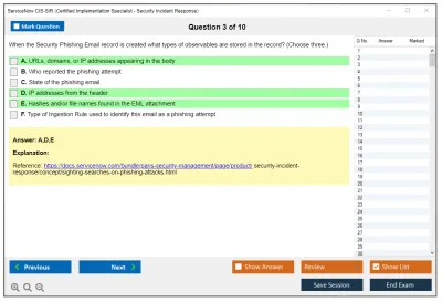 ServiceNow CIS-SIR Certified Implementation Specialist - Security Incident Response Exam Practice test exam simulator test engine exam Prep practice test questions answers Image 3