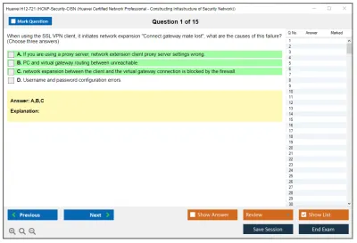 Huawei H12-721 Huawei Certified ICT Professional - Constructing Infrastructure of Security Network Practice test exam simulator test engine exam Prep practice test questions answers Image 1