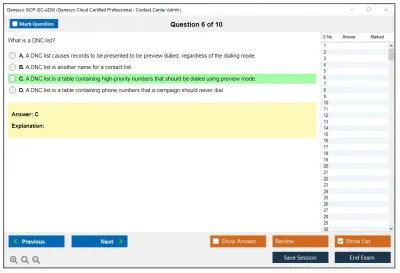 Genesys GCP-GC-ADM Genesys Cloud Certified Professional - Contact Center Administration Practice test exam simulator test engine exam Prep practice test questions answers Image 6