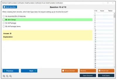 NetSuite SuiteFoundation-Certification SuiteFoundation Certification Exam SuiteFoundation Certification Practice test exam simulator test engine exam Prep practice test questions answers Image 10
