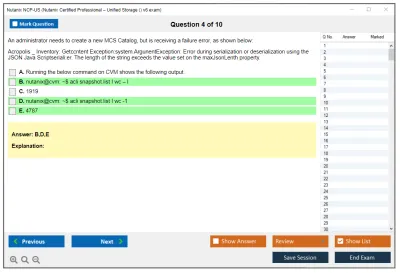 Nutanix NCP-US Nutanix Certified Professional – Unified Storage (NCP-US) v6 exam Practice test exam simulator test engine exam Prep practice test questions answers Image 4