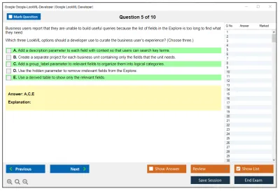 Google Google-LookML-Developer Google LookML Developer Practice test exam simulator test engine exam Prep practice test questions answers Image 5