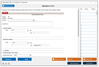 Fortinet NSE6_FML-5.3.8 FortiMail 5.3.8 Specialist Practice test exam simulator test engine exam Prep practice test questions answers Image 3