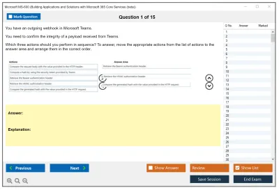 Microsoft MS-600 Building Applications and Solutions with Microsoft 365 Core Services Practice test exam simulator test engine exam Prep practice test questions answers Image 1