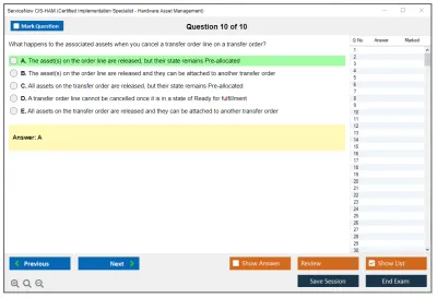 ServiceNow CIS-HAM Certified Implementation Specialist - Hardware Asset Management Practice test exam simulator test engine exam Prep practice test questions answers Image 10