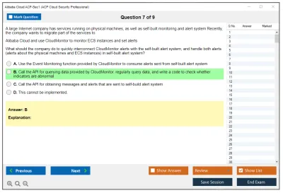 Alibaba Cloud ACP-Sec1 ACP Cloud Security Professional Practice test exam simulator test engine exam Prep practice test questions answers Image 7