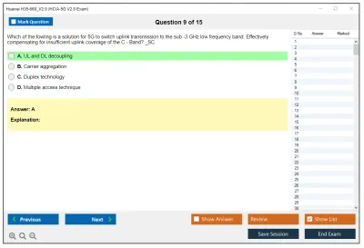 Huawei H35-660_V2.0 HCIA-5G V2.0 Exam Practice test exam simulator test engine exam Prep practice test questions answers Image 9