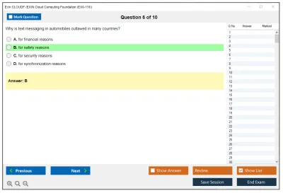 Exin CLOUDF EXIN Cloud Computing Foundation Practice test exam simulator test engine exam Prep practice test questions answers Image 6
