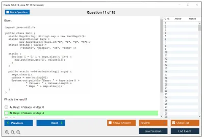 Oracle 1z0-819 Java SE 11 Developer Practice test exam simulator test engine exam Prep practice test questions answers Image 11