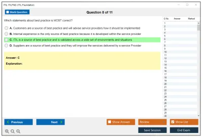 ITIL ITILFND ITIL – Foundation (v4) Practice test exam simulator test engine exam Prep practice test questions answers Image 8