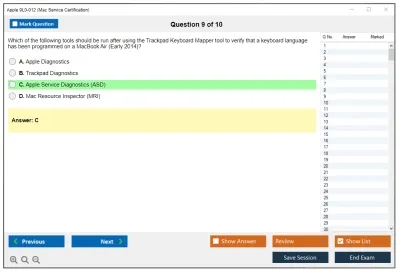Apple 9L0-012 Mac Service Certification Practice test exam simulator test engine exam Prep practice test questions answers Image 9